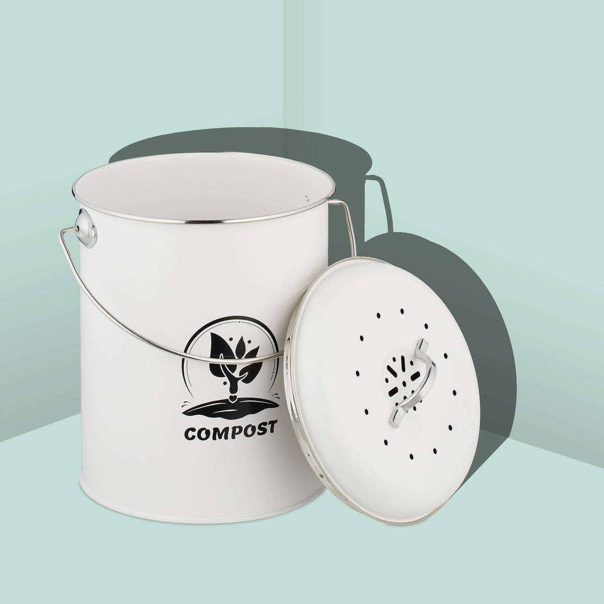 Compost Bin with Odour Filter, 5.5 Litre Capacity