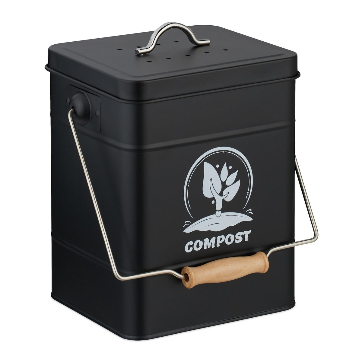 Compost Bin with Odour Filter, 6 Litre Capacity