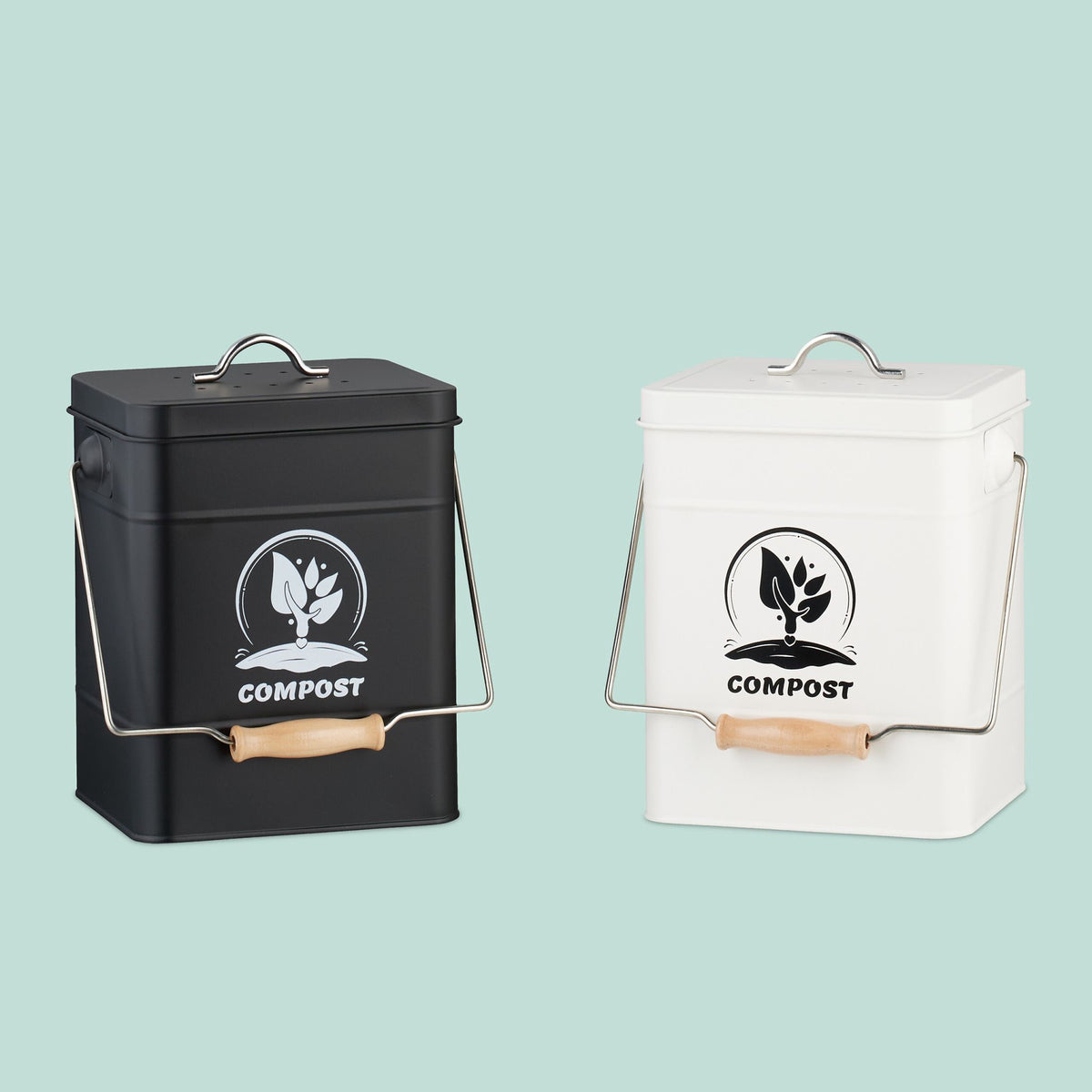 Compost Bin with Odour Filter, 6 Litre Capacity