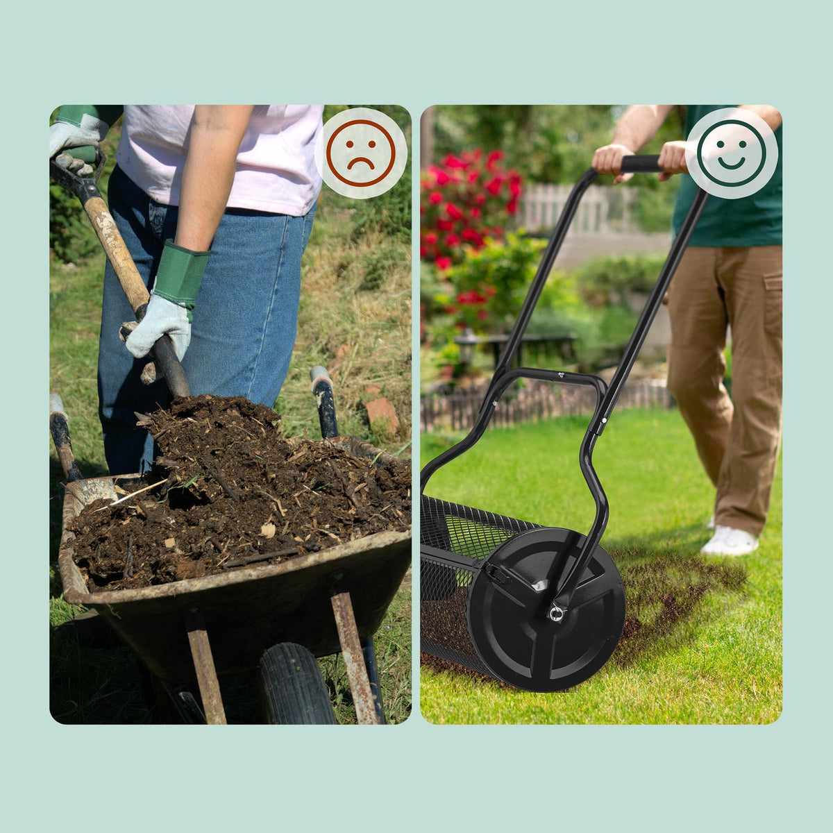 Compost spreader for garden 65 liters
