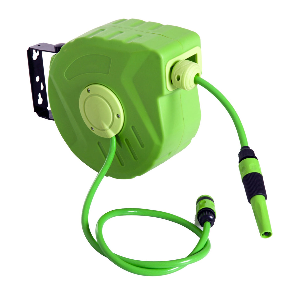 Compressed Air Hose Reel 10+1M Automatic Hose Reel, 180° Swivel, For Garden & Workshop, Green