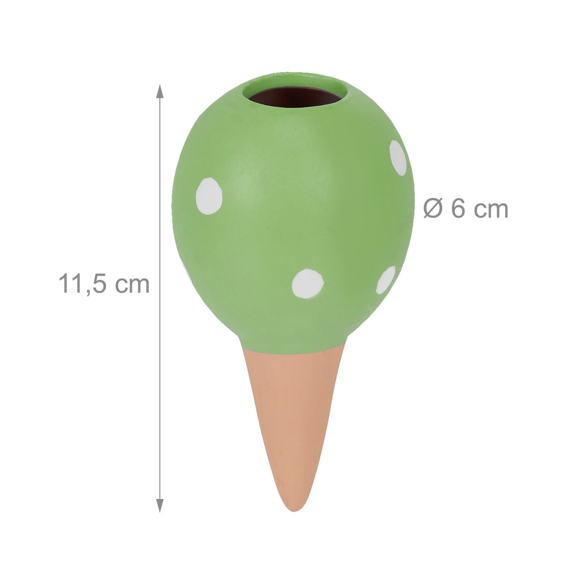Cone of green clay, set of 4
