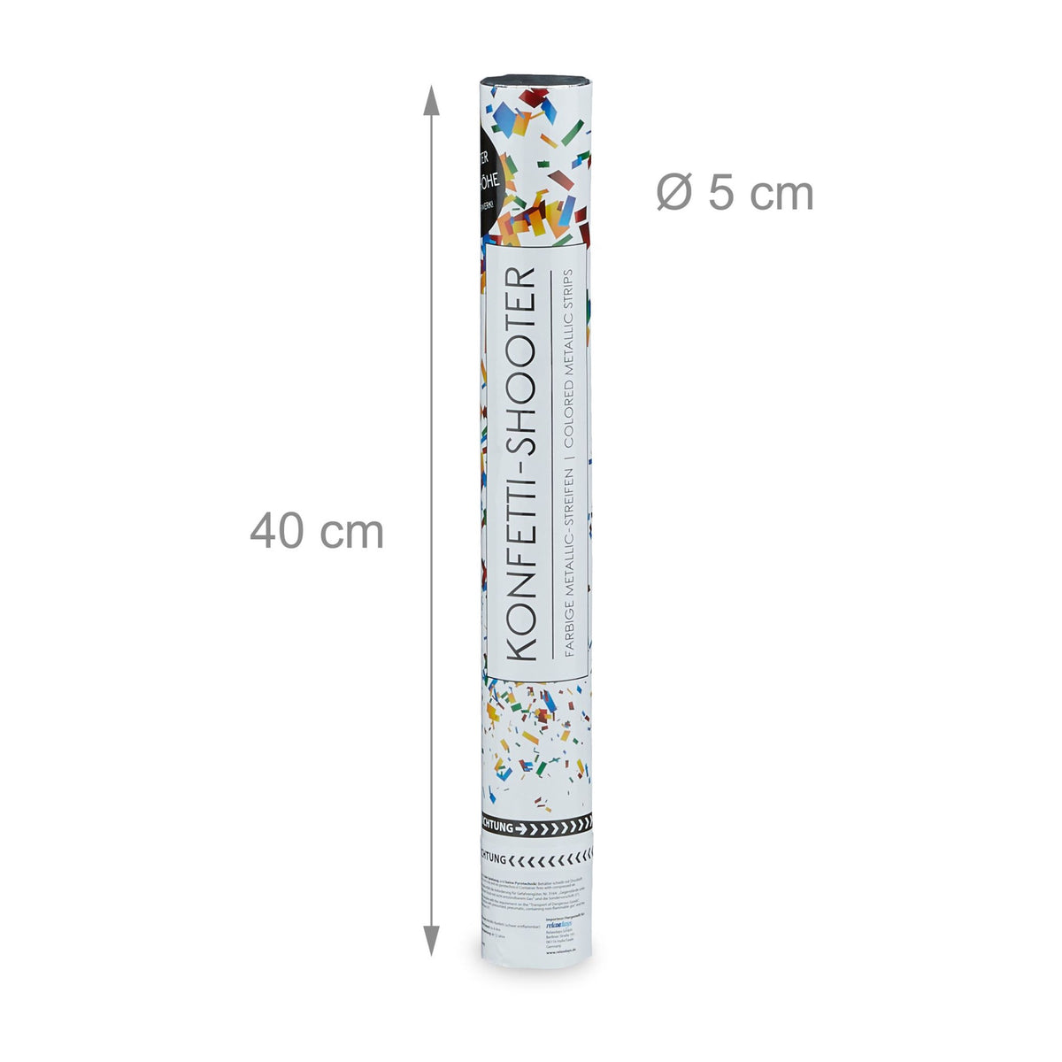 Confetti cannon 40 cm colorful