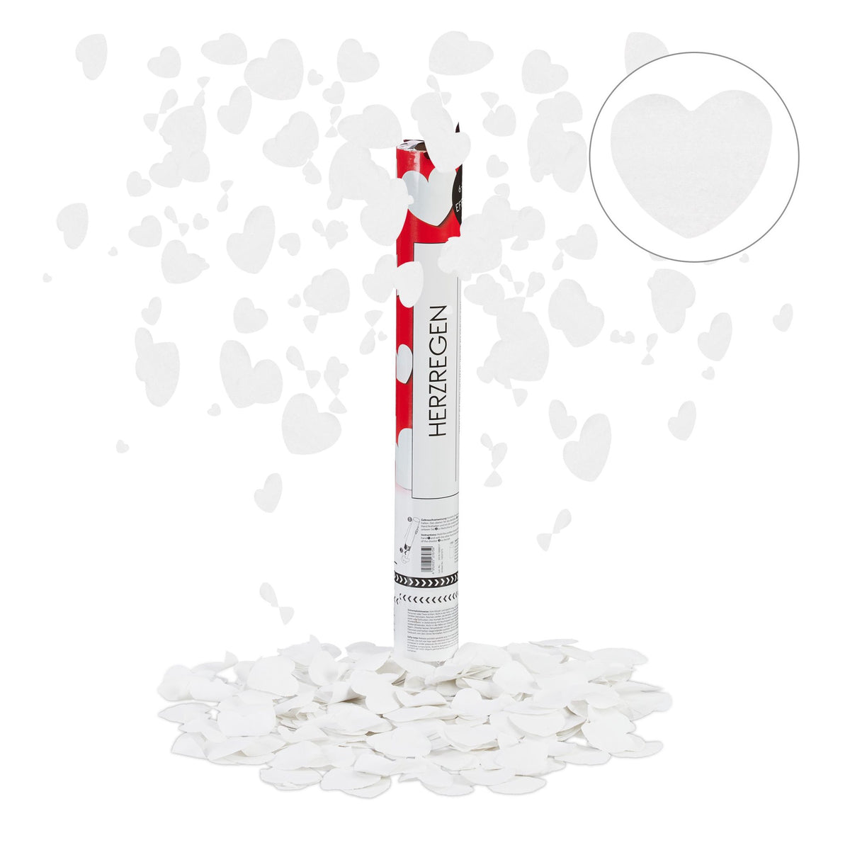 Confetti cannon 40 cm hearts