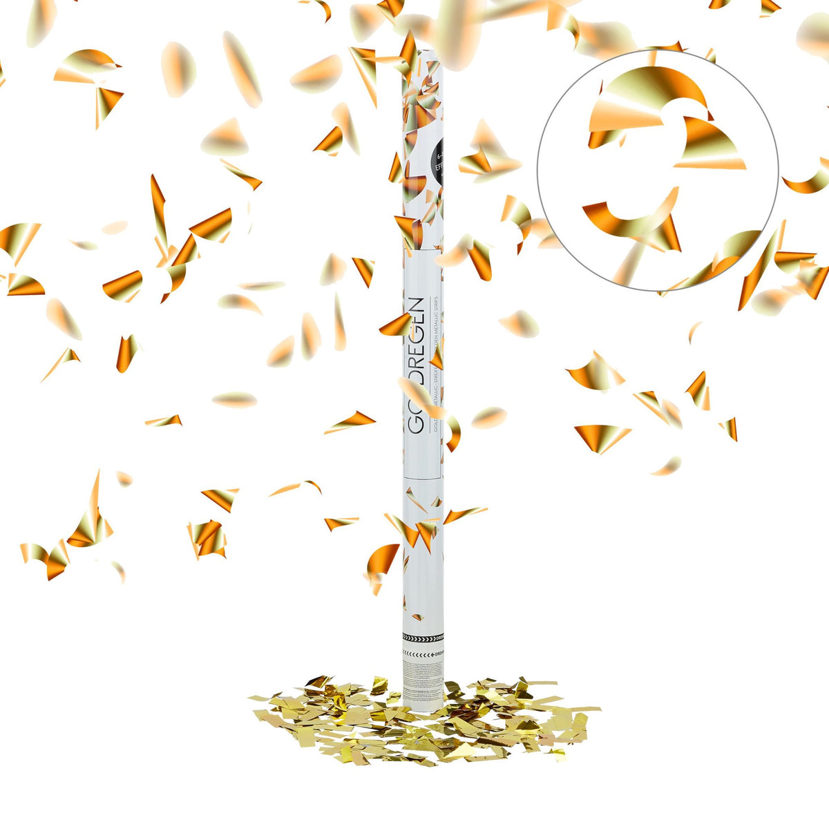 Confetti cannon 80 cm gold