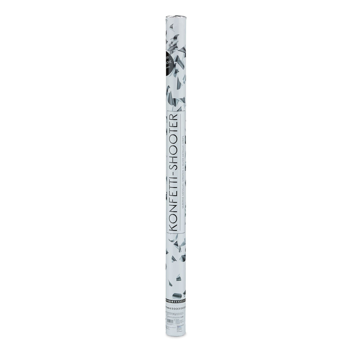 Confetti cannon 80 cm silver