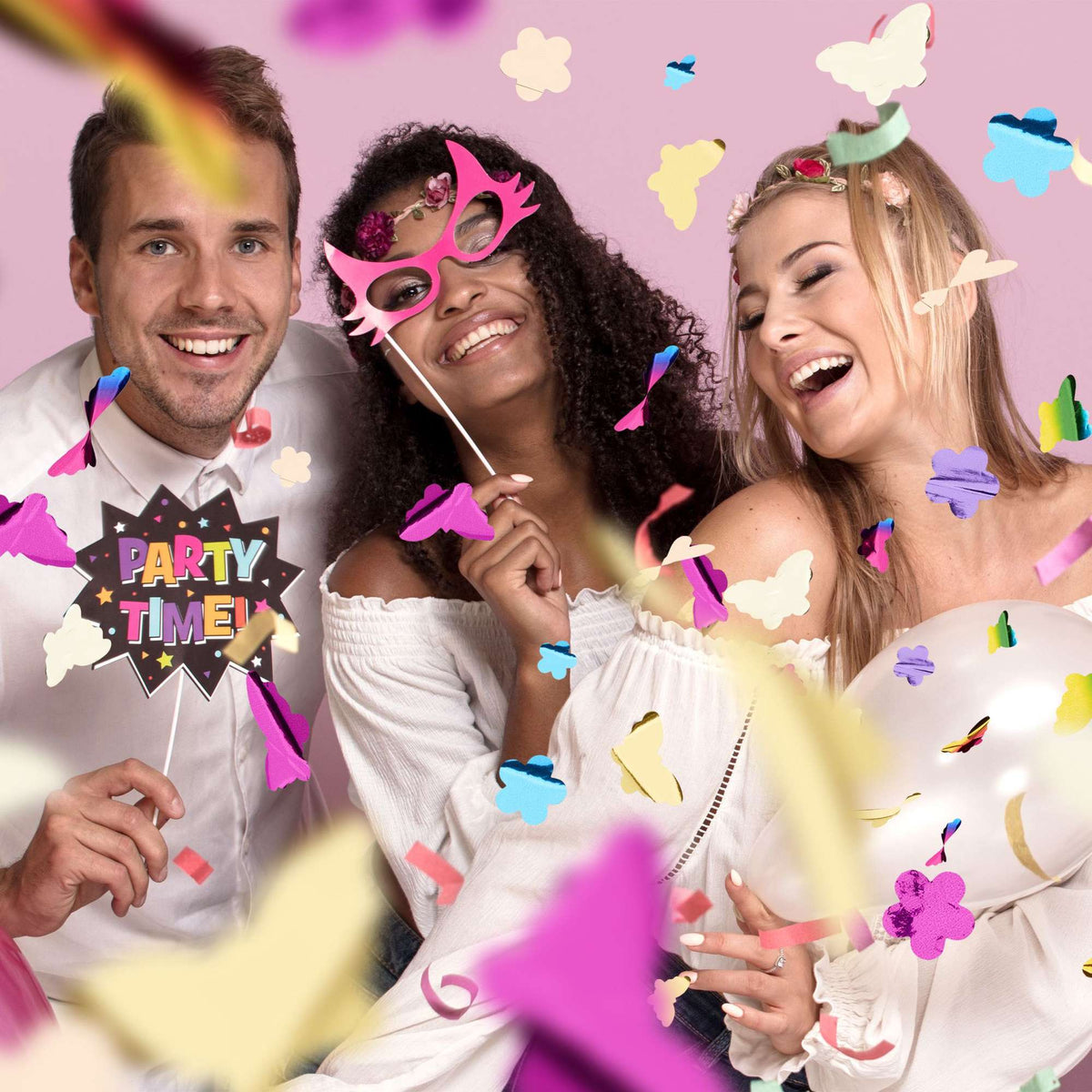 Confetti cannon butterflies