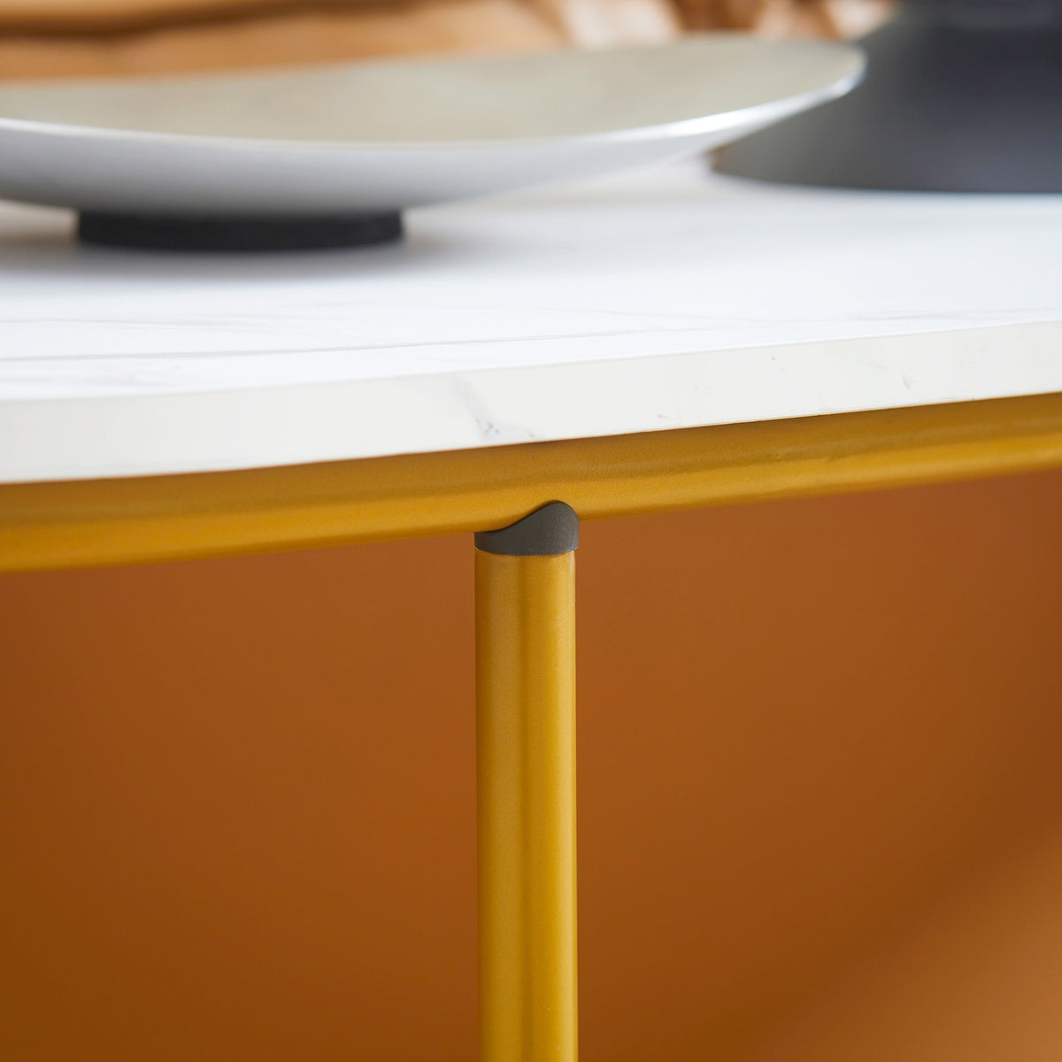 Console Table, Modern Hallway Table As A Side Table, Sofa Table, Steel, White + Gold, 120X40X75 Cm