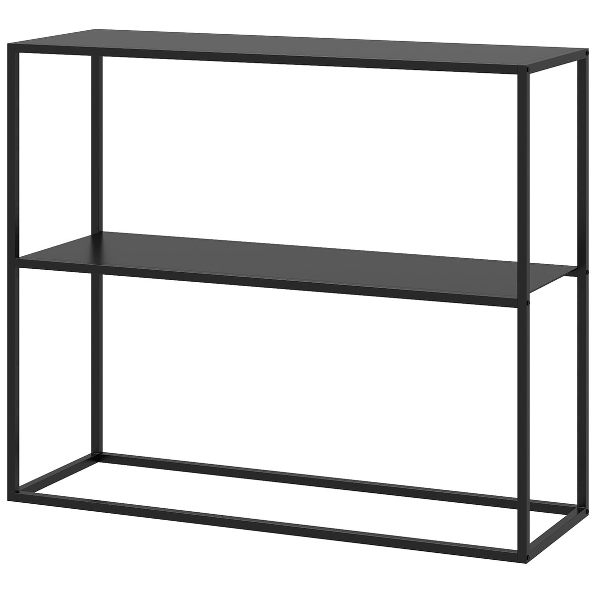 Console Table With 2 Levels, Hallway Table, Side Table Made Of Steel, With Tip Protection, 90X30X75 Cm