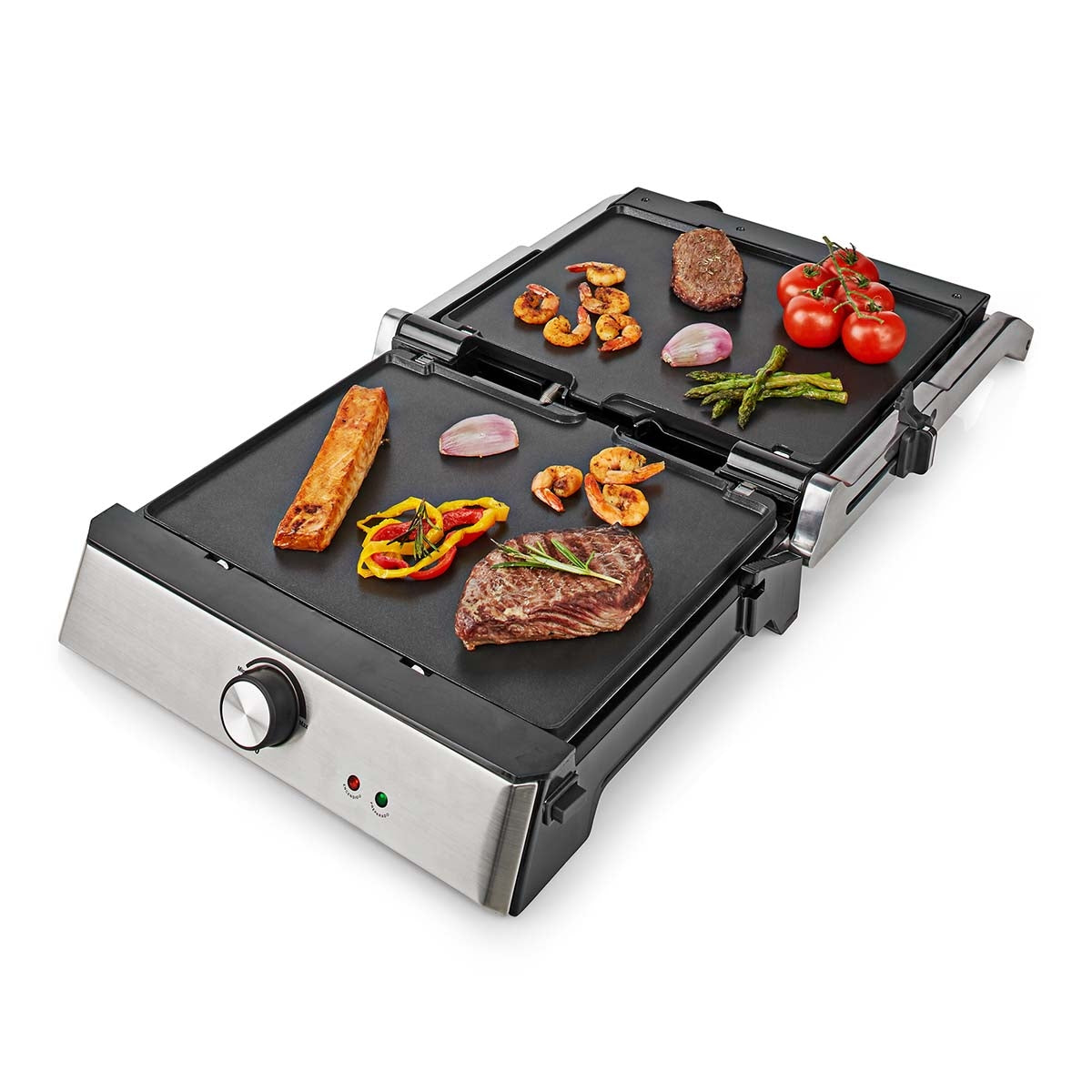 Contact Grill | 2000 W | 29 x 23 cm | Adjustable temperature control | Plastic / Stainless Steel
