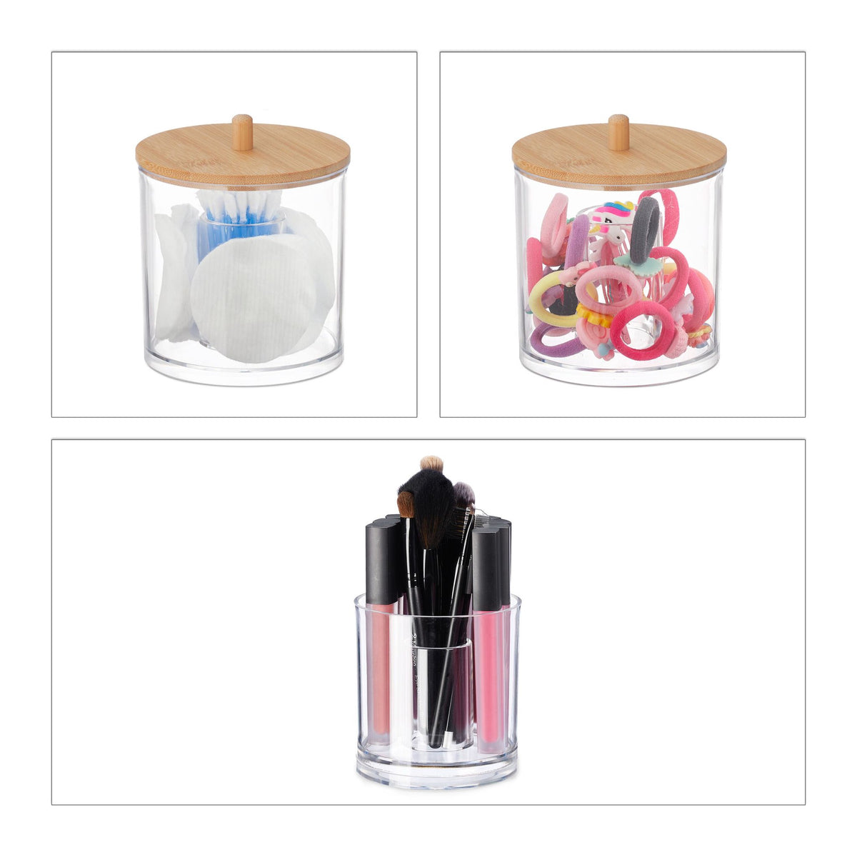 Container for cotton pad and cotton swab