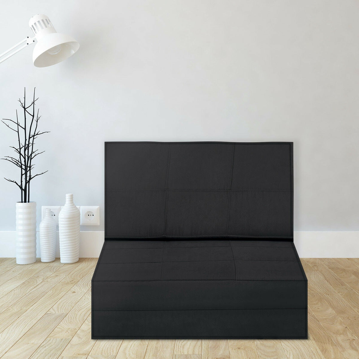 Convertible Folding Sofa Bed, 5-Position, Black