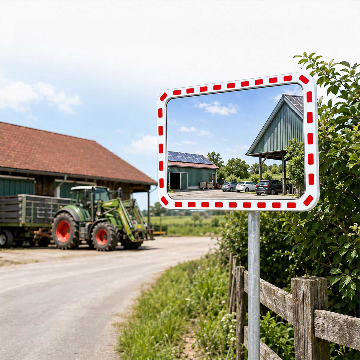 Convex Safety Mirror 60x80 cm – Shatterproof, Weatherproof