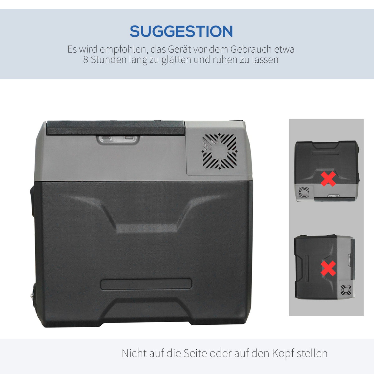 Cool Box Car 50L Electric Car Refrigerator With Compressor For Camping Travel 12/24V Dc And 110-240V Ac Gray