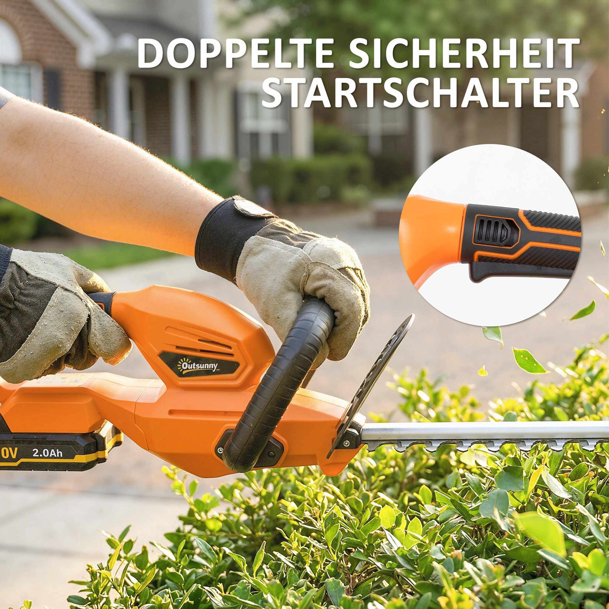 Cordless Electric Hedge Trimmer, 51cm Blade, 100W Motor
