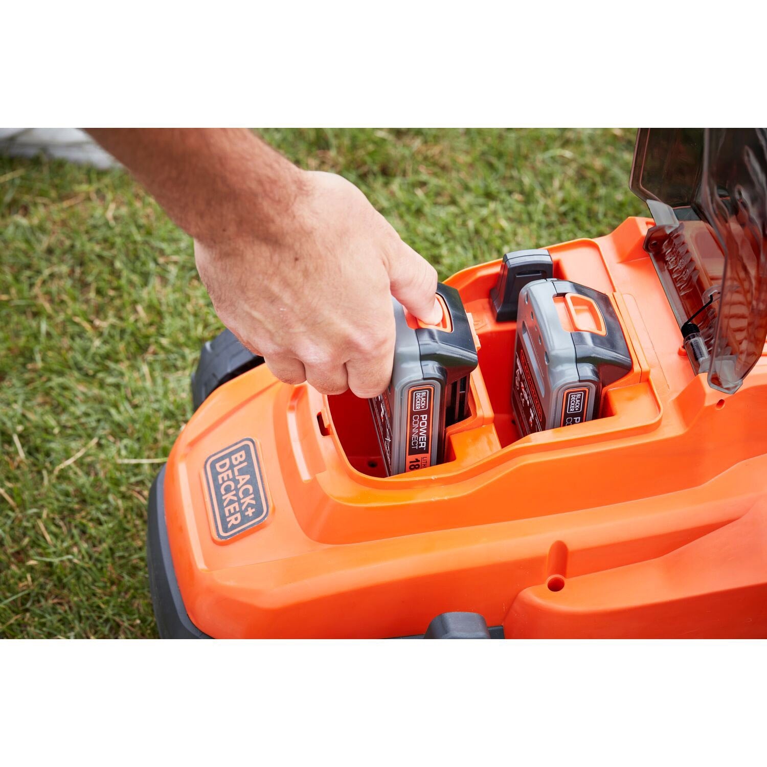 Cordless Lawn Mower 33cm, 2x18V 2.5Ah Batteries Included