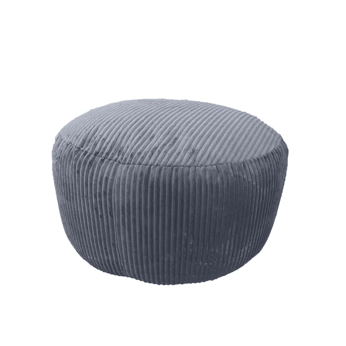 Corduroy Pouf – Round Floor Cushion, Soft Cover