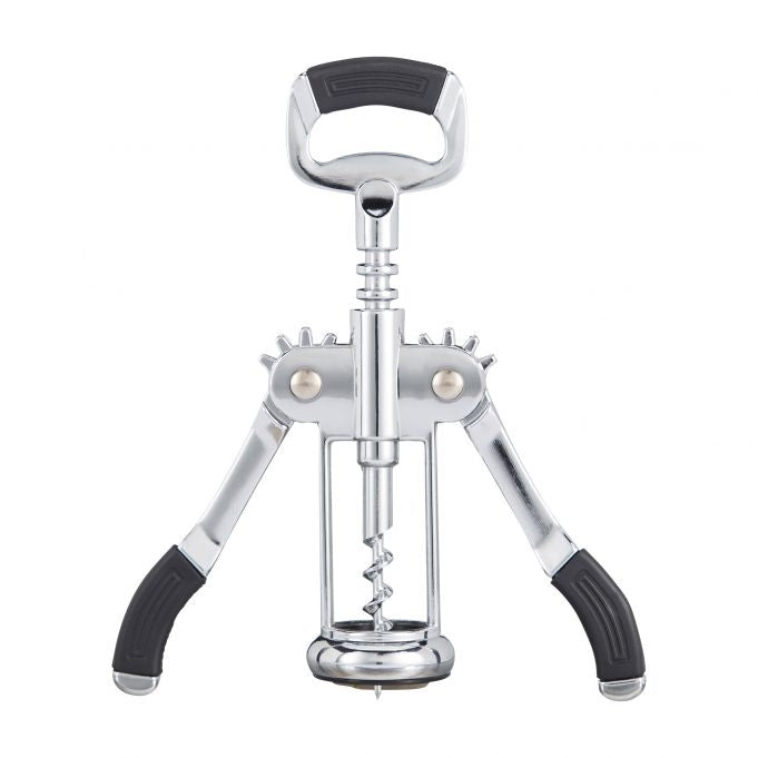 Corkscrew with lever and bottle opener