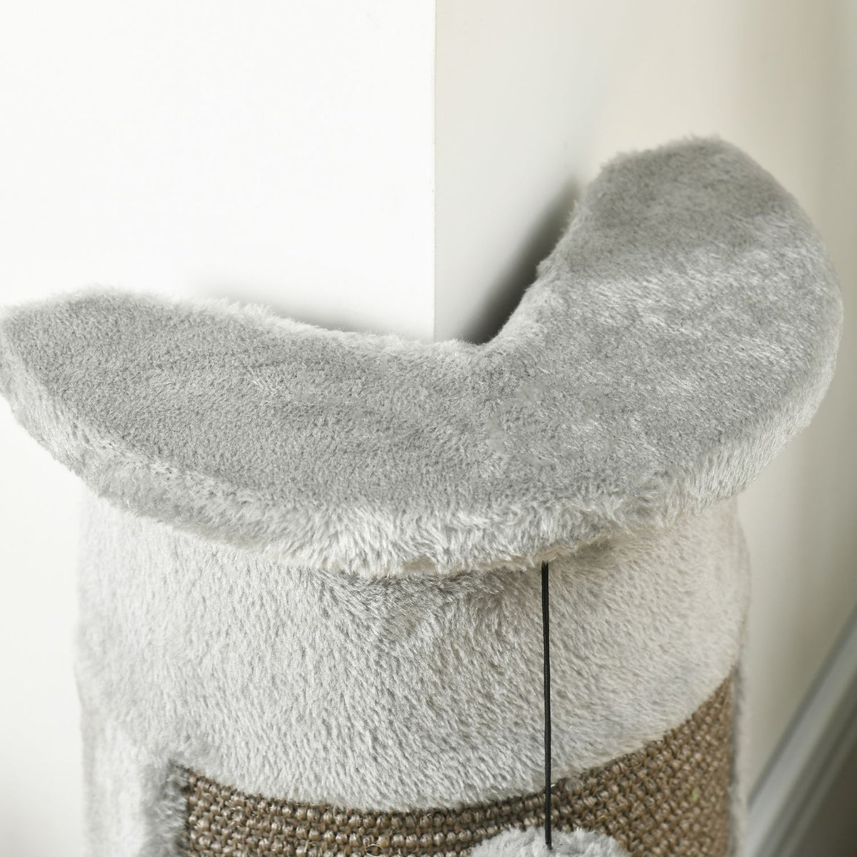 Corner Scratching Post, 58Cm Sisal Scratching Post, Scratching Post For Cats, Small Cat Scratching Post With Scratching Ball, Indoor Cat Furniture, Grey