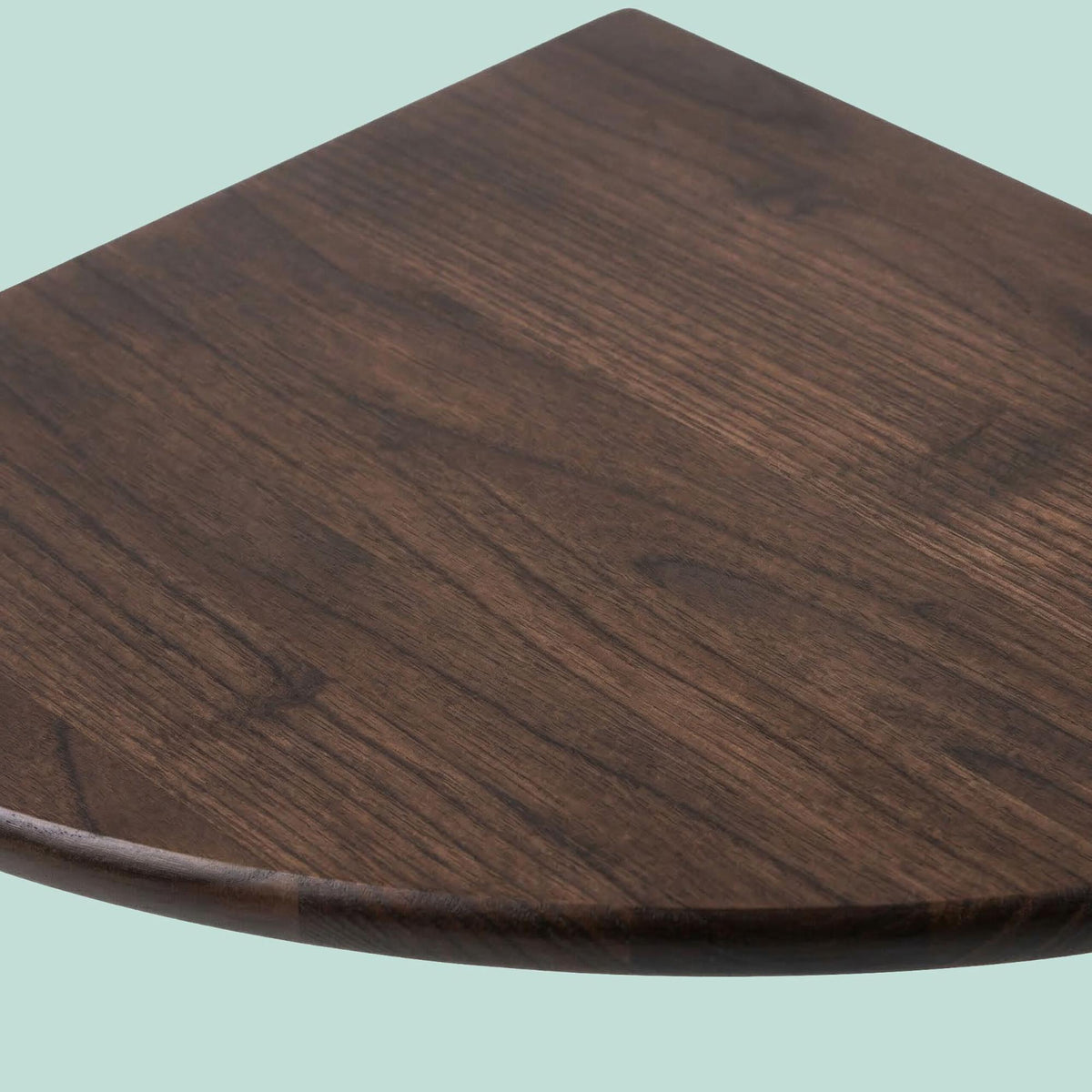Corner Wall Shelf, Walnut, Wall-Mounted Semi-Circle
