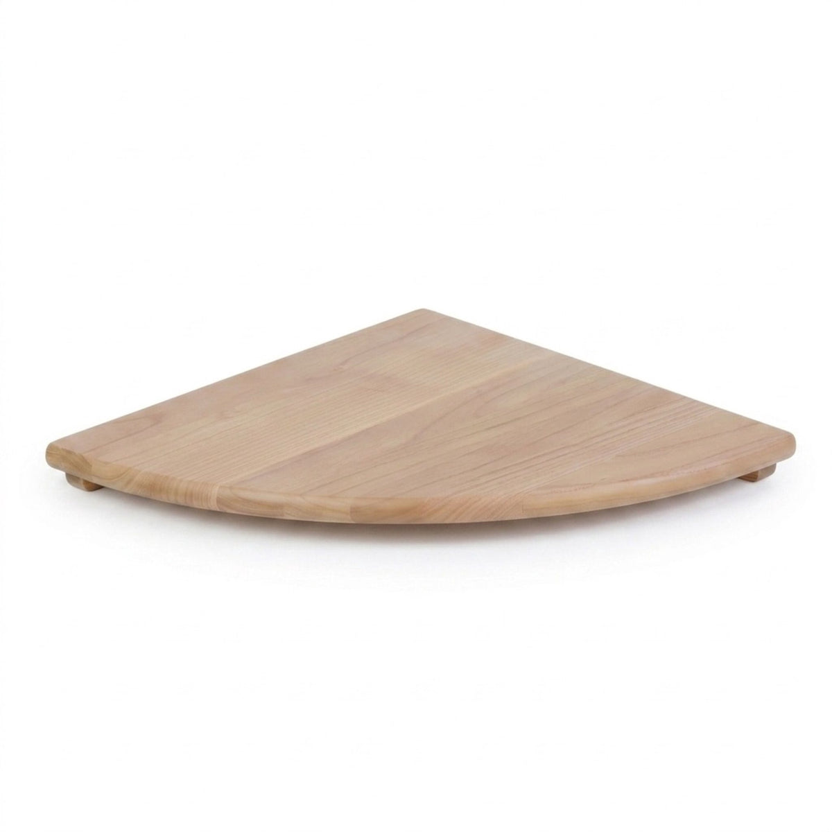 Corner Wall Shelf, Walnut, Wall-Mounted Semi-Circle