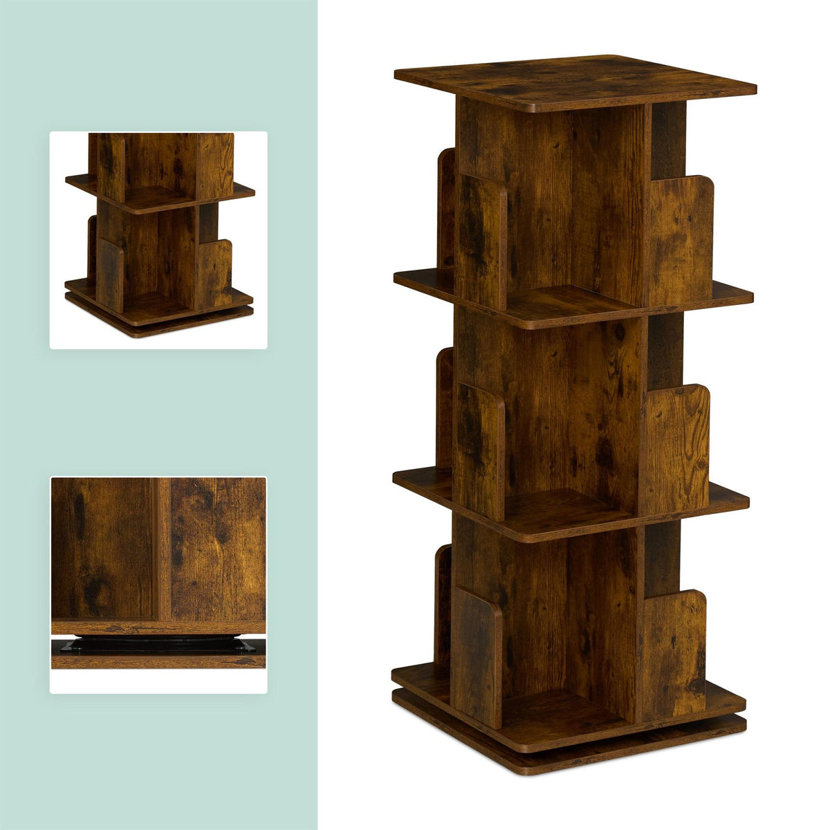 Corner shelf in industrial style