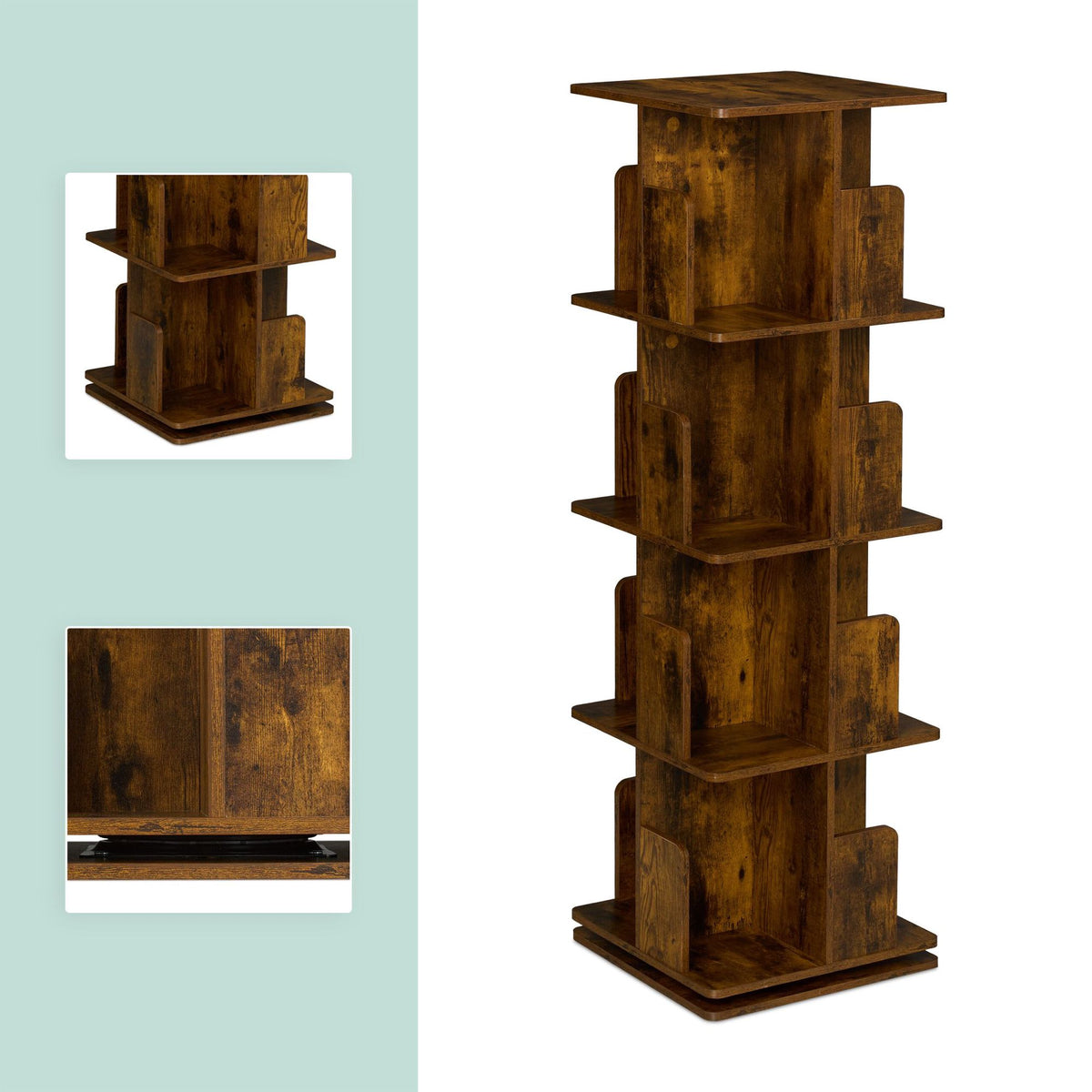 Corner shelf in industrial style