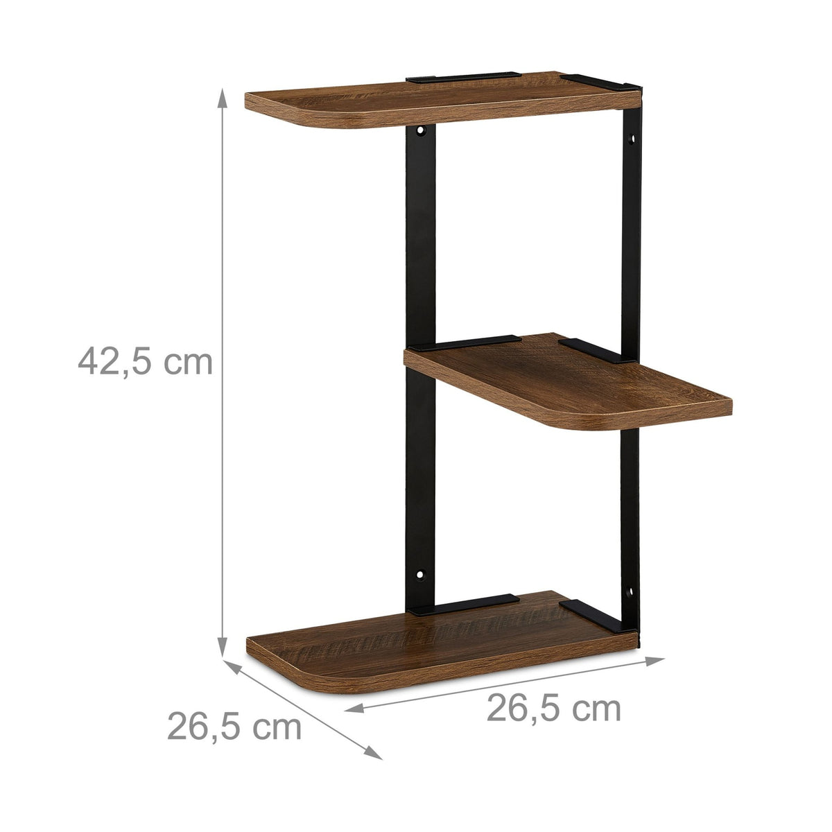 Corner shelf wall