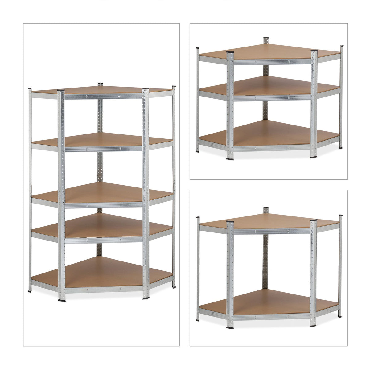 Corner shelf with 5 shelves