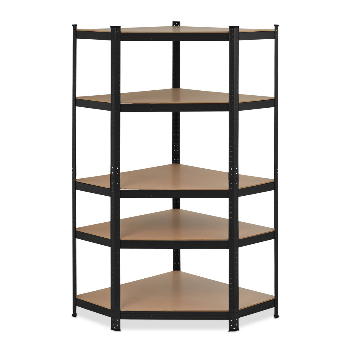 Corner shelf with 5 shelves black