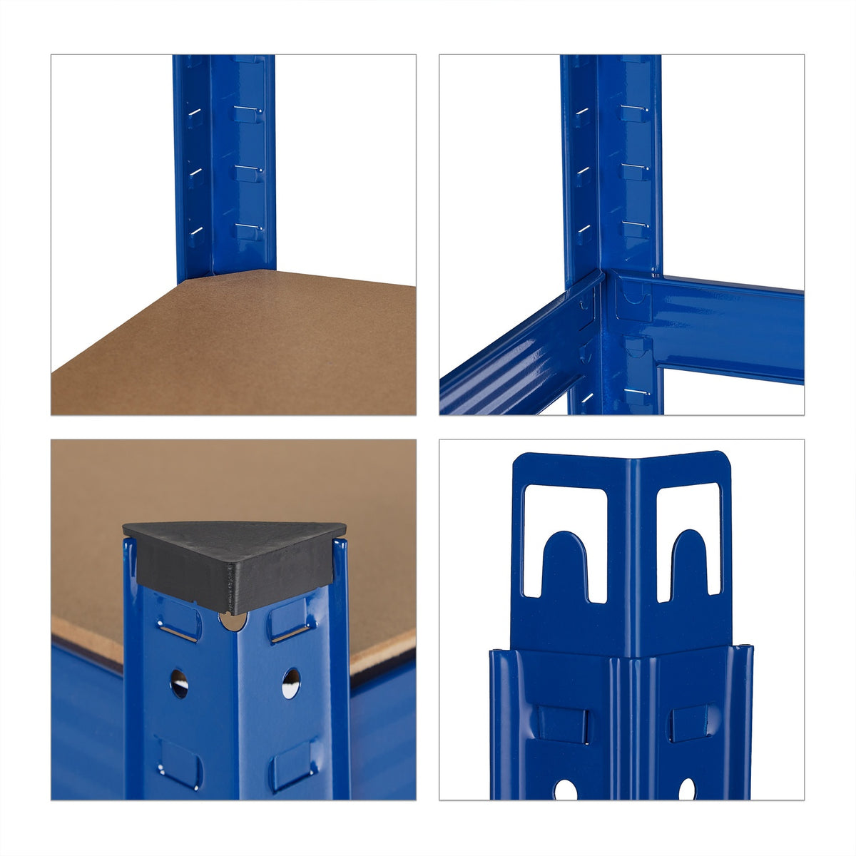 Corner shelf with 5 shelves blue