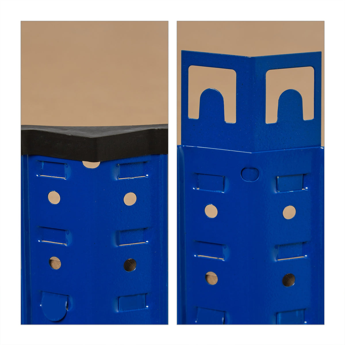 Corner shelf with 5 shelves blue