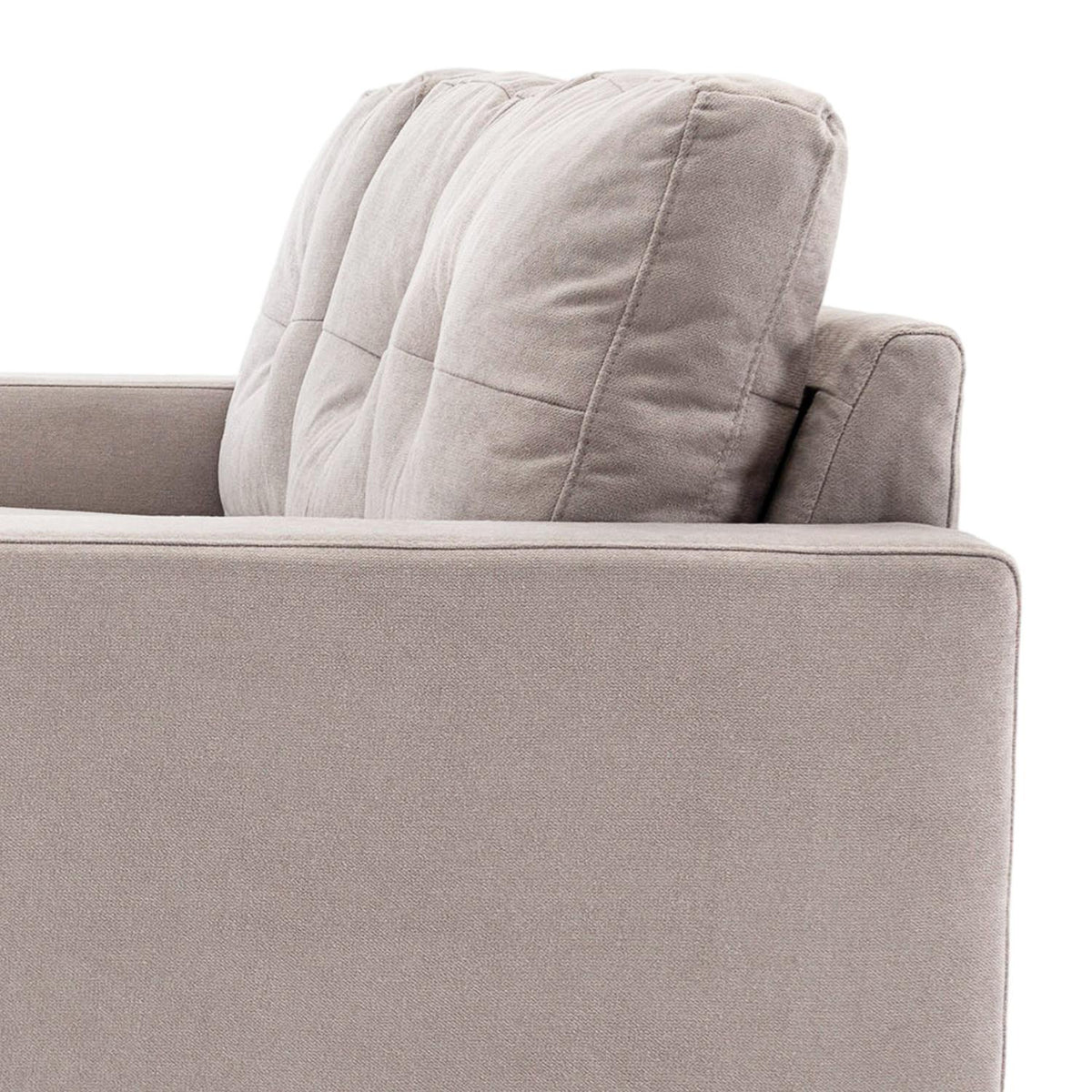 Corner sofa L-shaped corner sofa, corner set, couch set with chaise longue for 3 people, fabric sofa for living room, light gray