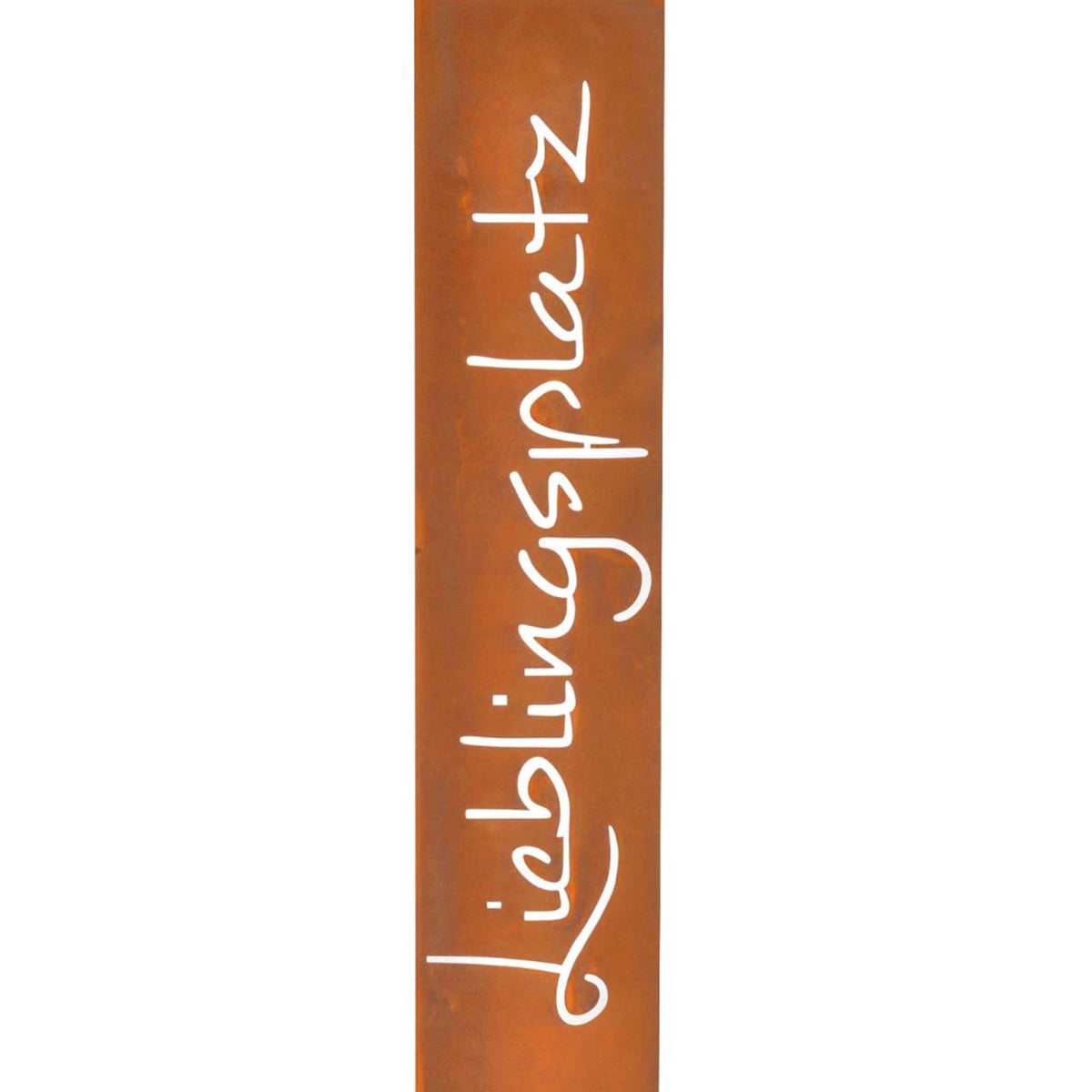 Corten Steel Garden Sign – Rustic Patina, Base Plate