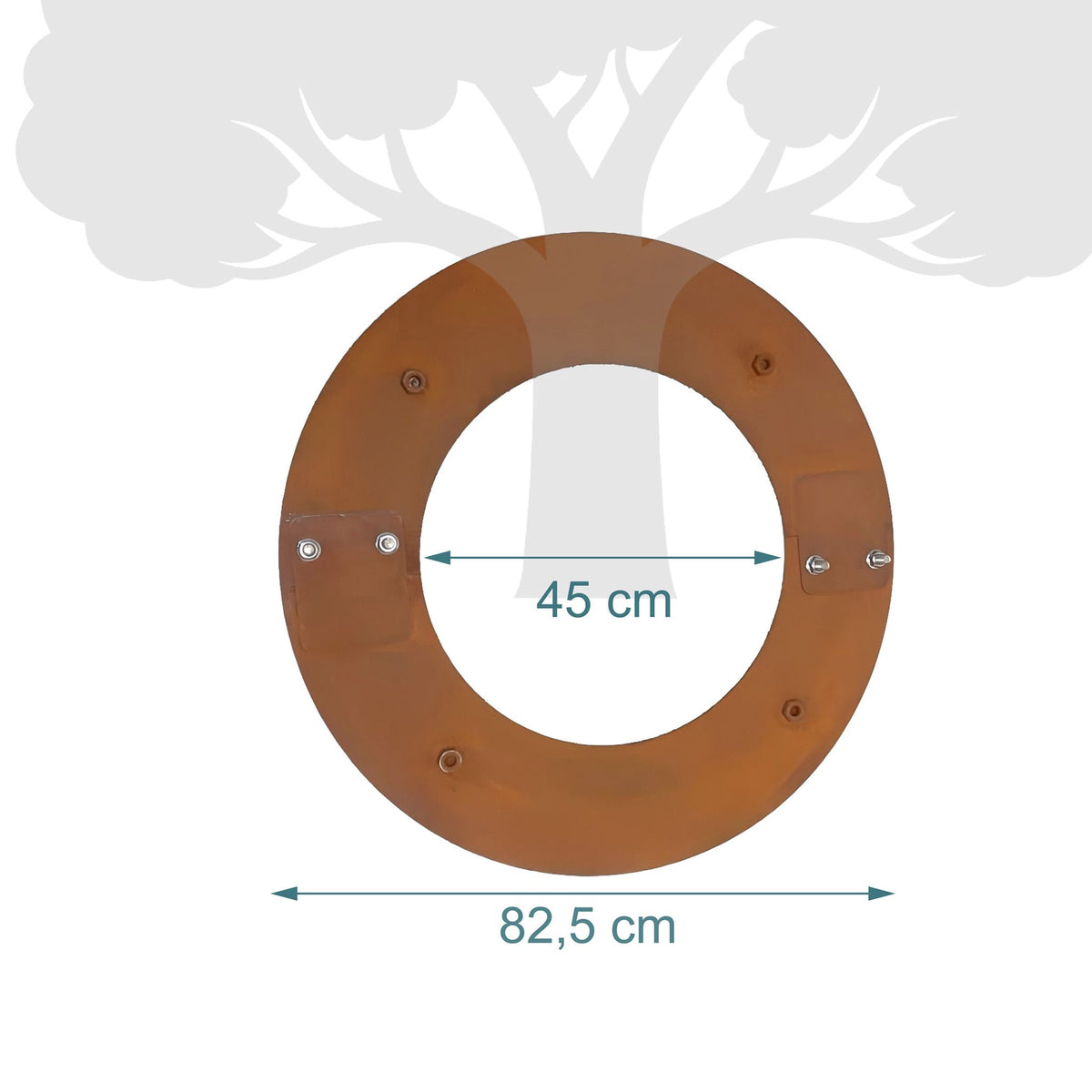 Corten Steel Tree Ring – Round Mowing Edge for Lawns