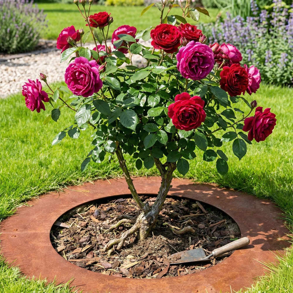 Corten Steel Tree Ring – Round Mowing Edge for Lawns