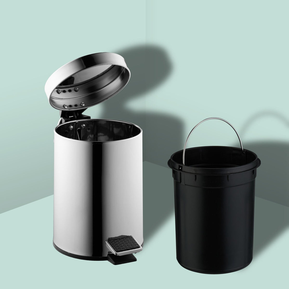 Cosmetic container in stainless steel, 3 l