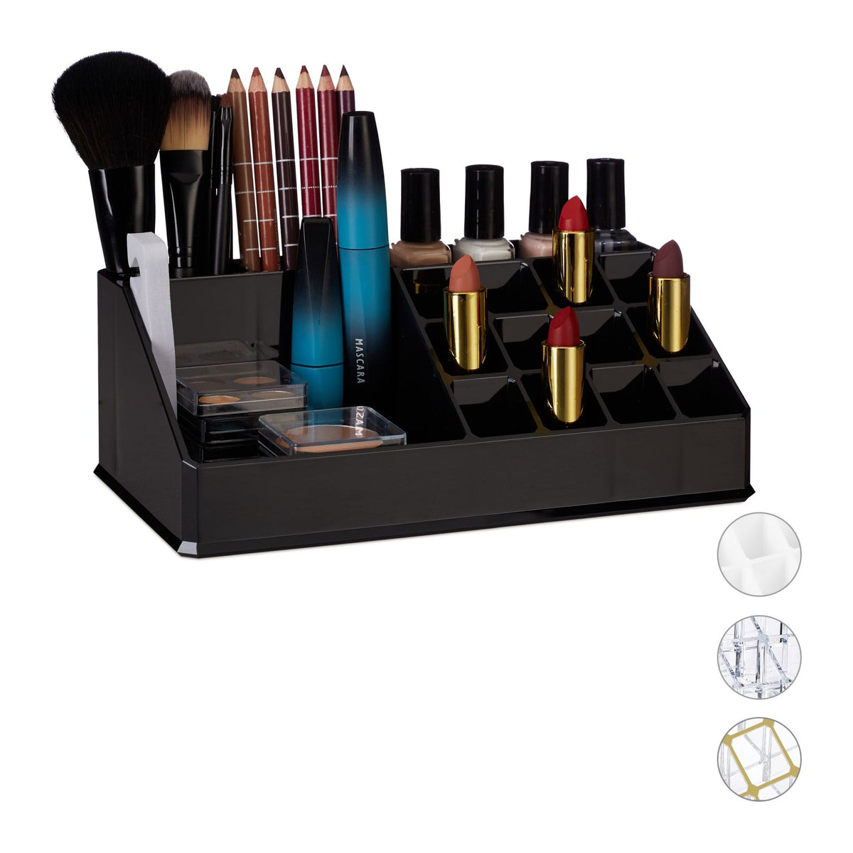 Cosmetic holder in acrylic