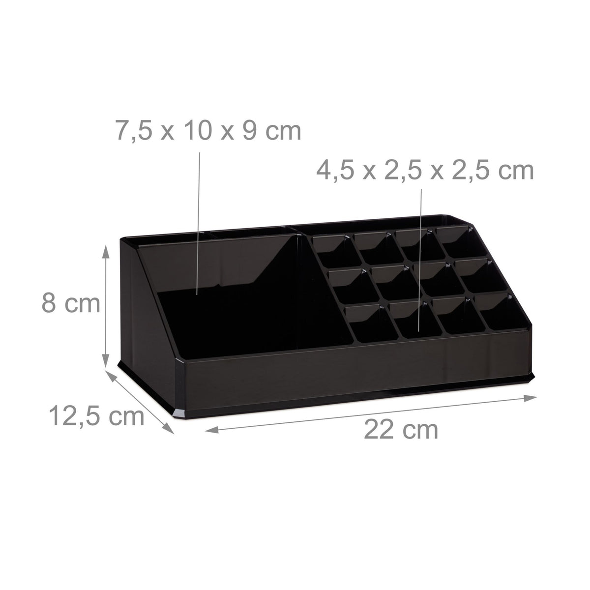 Cosmetic holder in acrylic