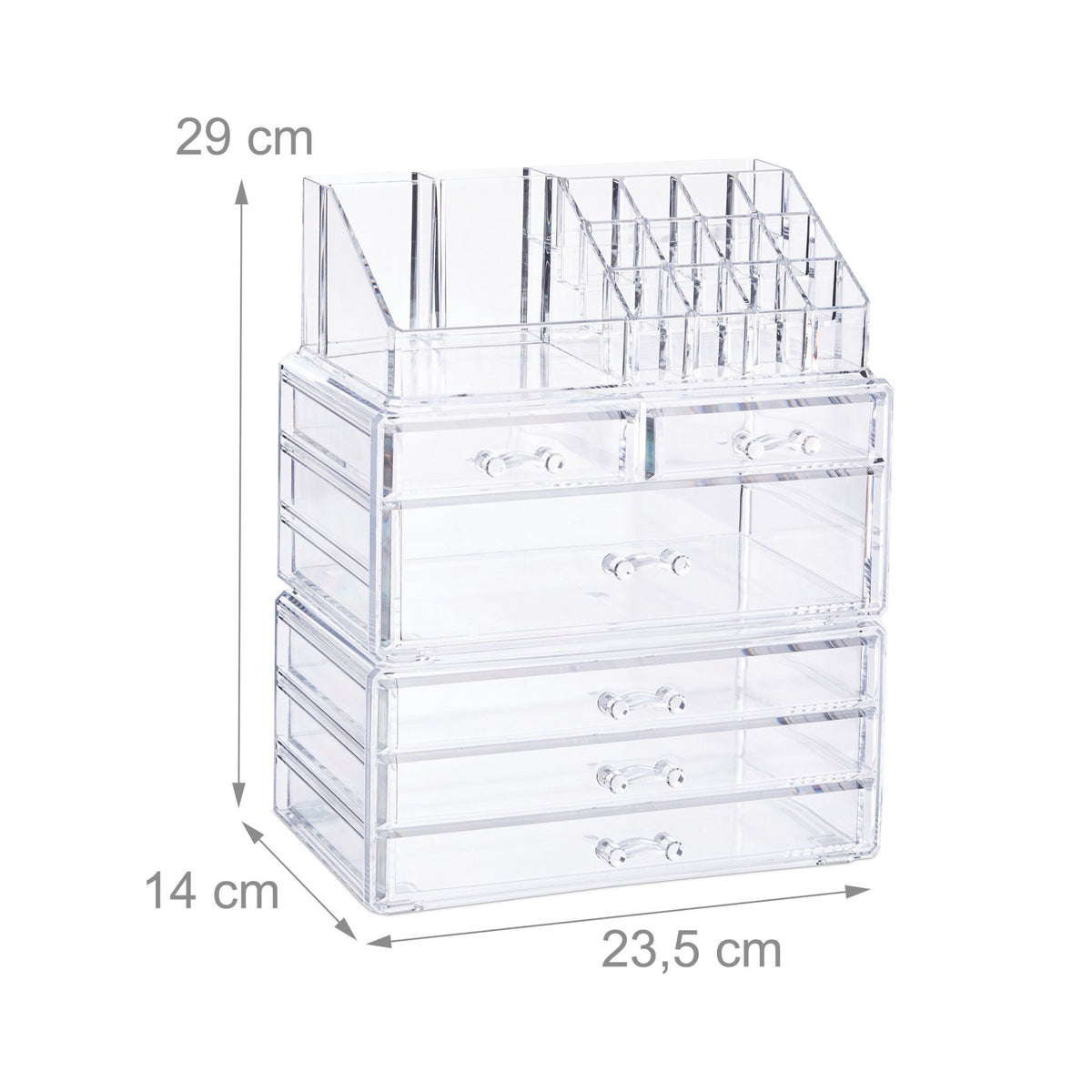 Cosmetics storage with 6 drawers