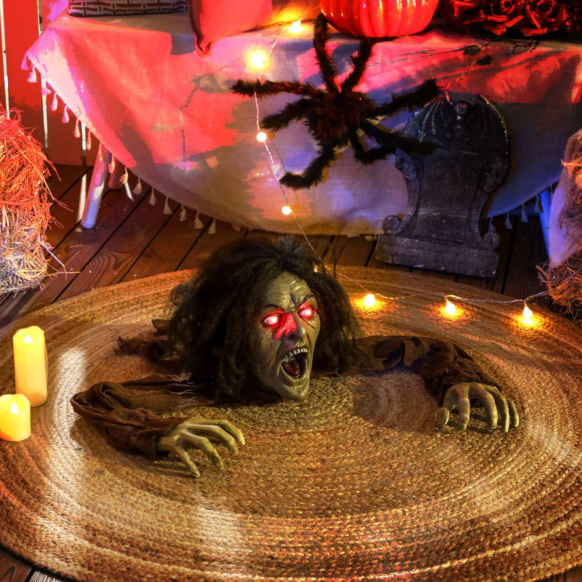 Crawling Zombie Decoration with Lights & Sound