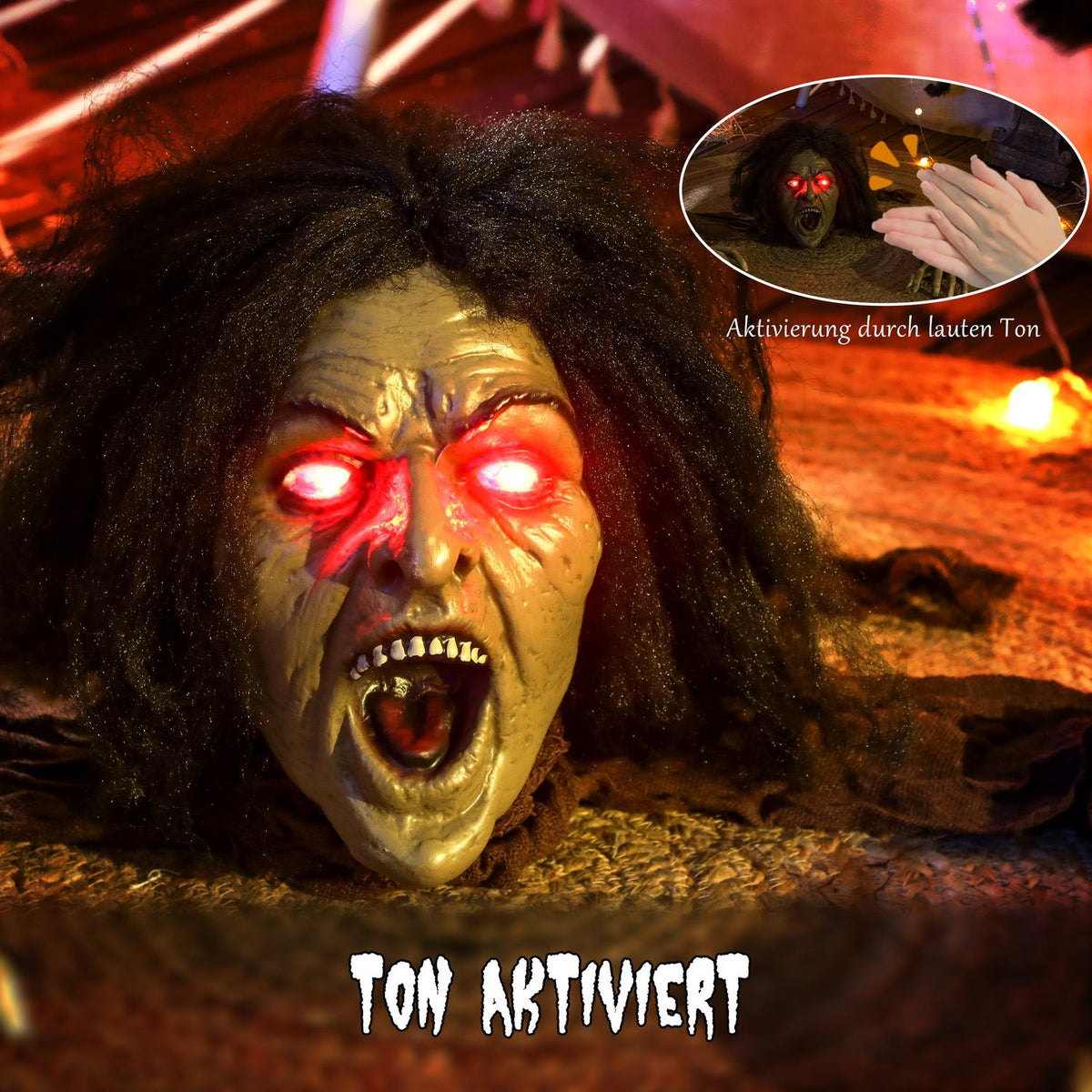 Crawling Zombie Decoration with Lights & Sound