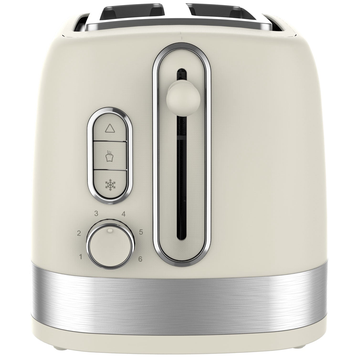 Cream 2-Slice Toaster – 7 Browning Levels, 1050W