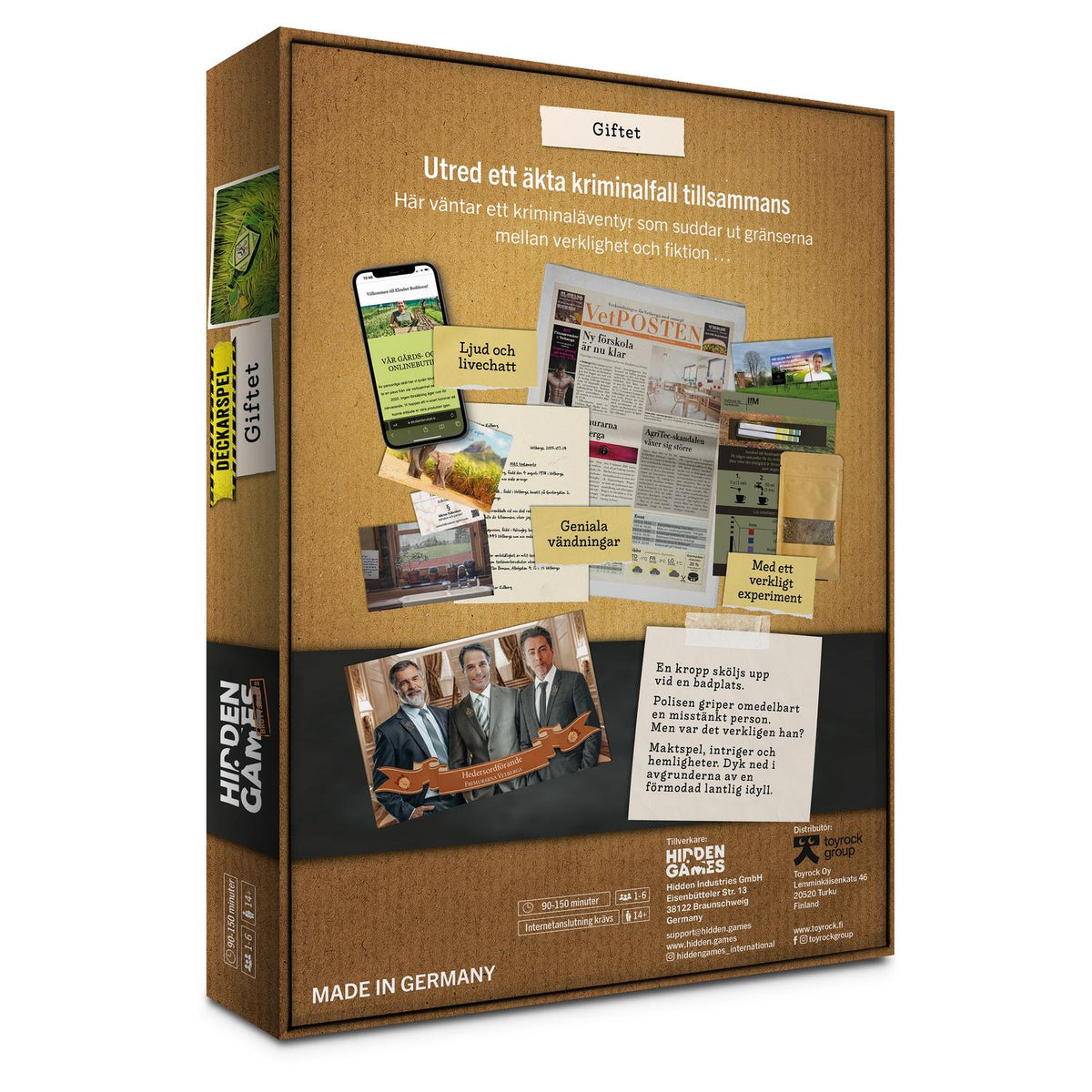 Crime Scene Board Game - Mystery Puzzle Adventure