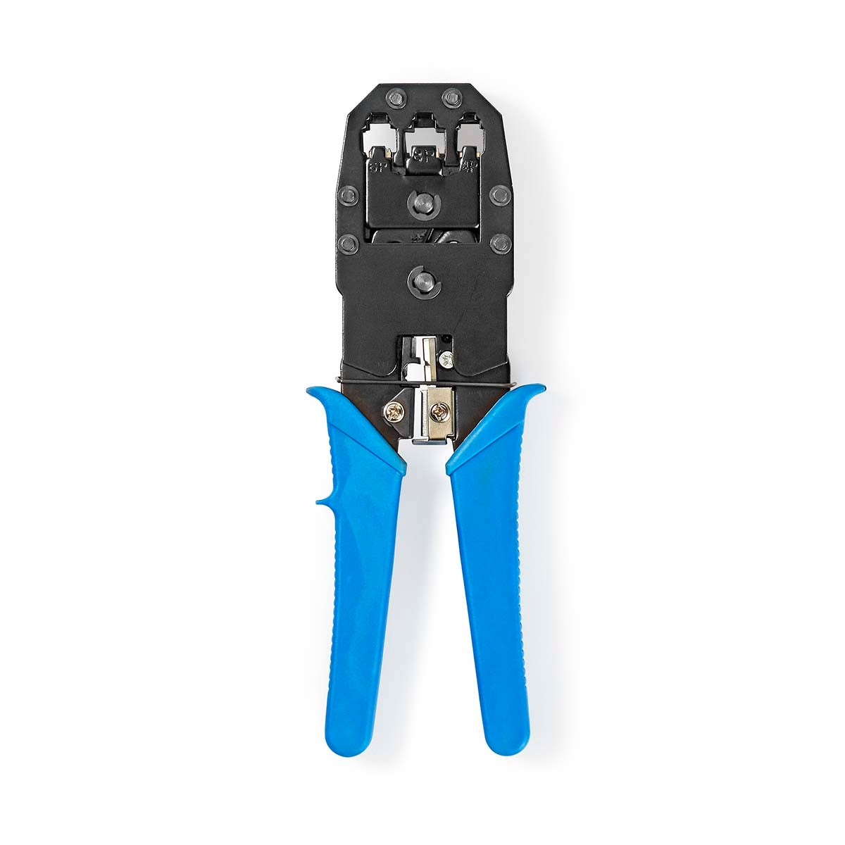 Crimping pliers | CAT5 / CAT5e / CAT6 / CAT6a / RJ10 / RJ11 / RJ45 | Cutting / Stripping / Pliers | ABS / Steel | Blue