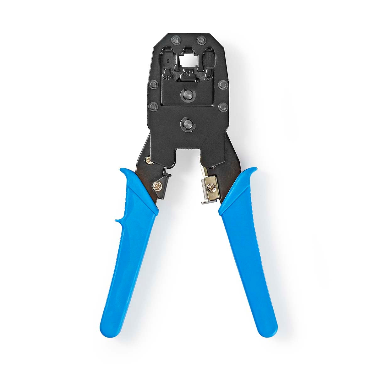 Crimping pliers | CAT5 / CAT5e / CAT6 / CAT6a / RJ10 / RJ11 / RJ45 | Cutting / Stripping / Pliers | ABS / Steel | Blue