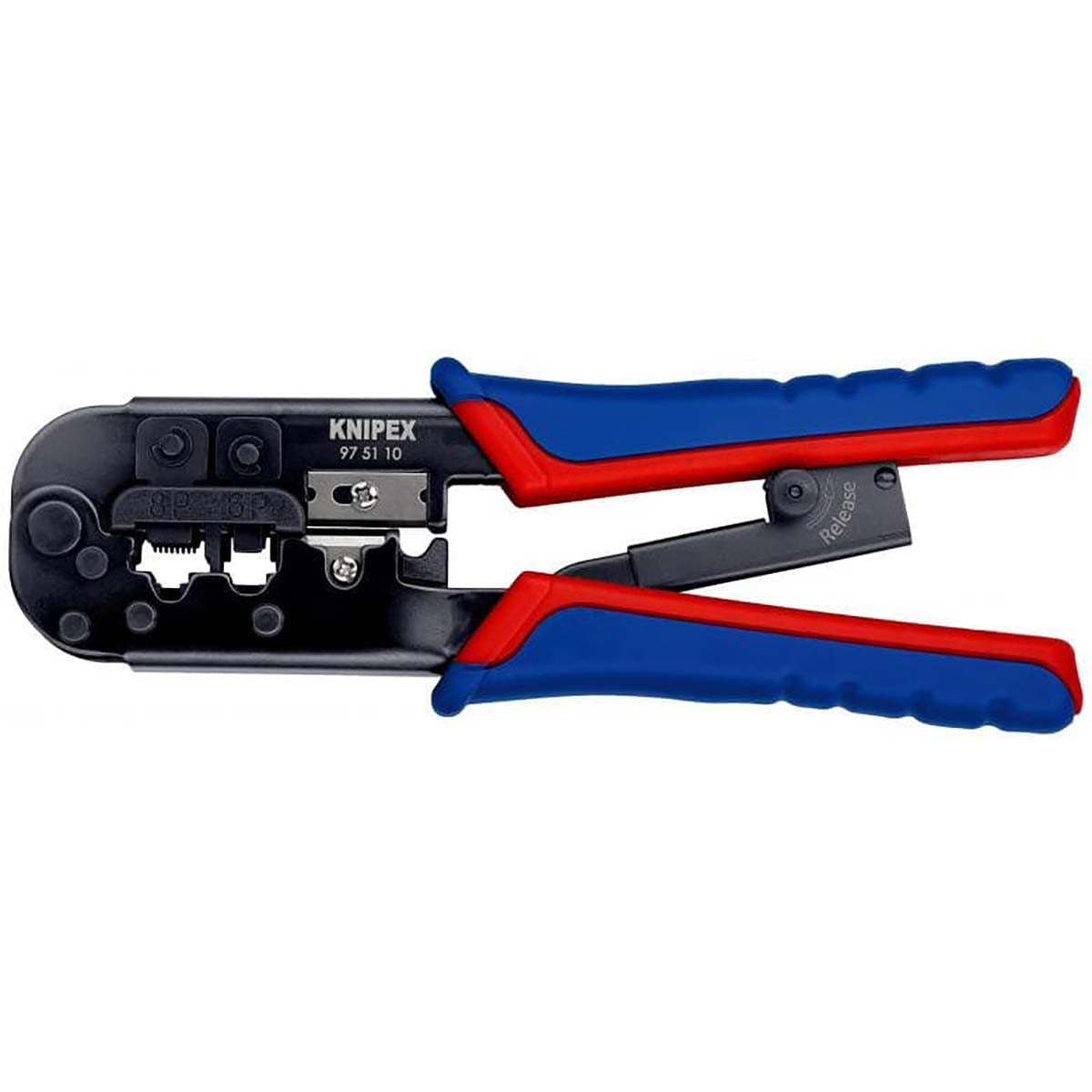 Crimping tool for modular connectors Western plugs RJ11/12 (6-pin) 9.65 mm, RJ45 (8-pin) 11.68 mm