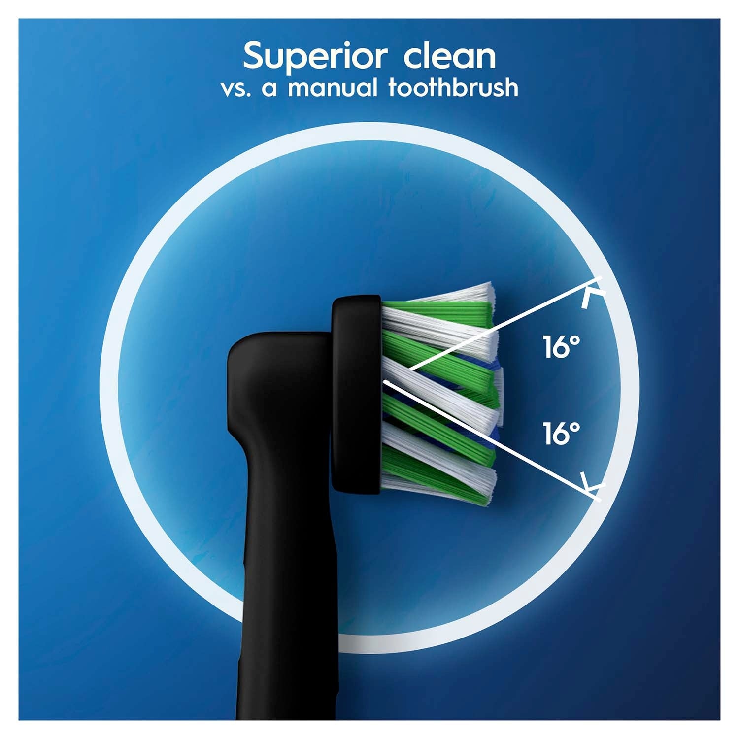 Cross Action Toothbrush Heads, Black, 3-Pack