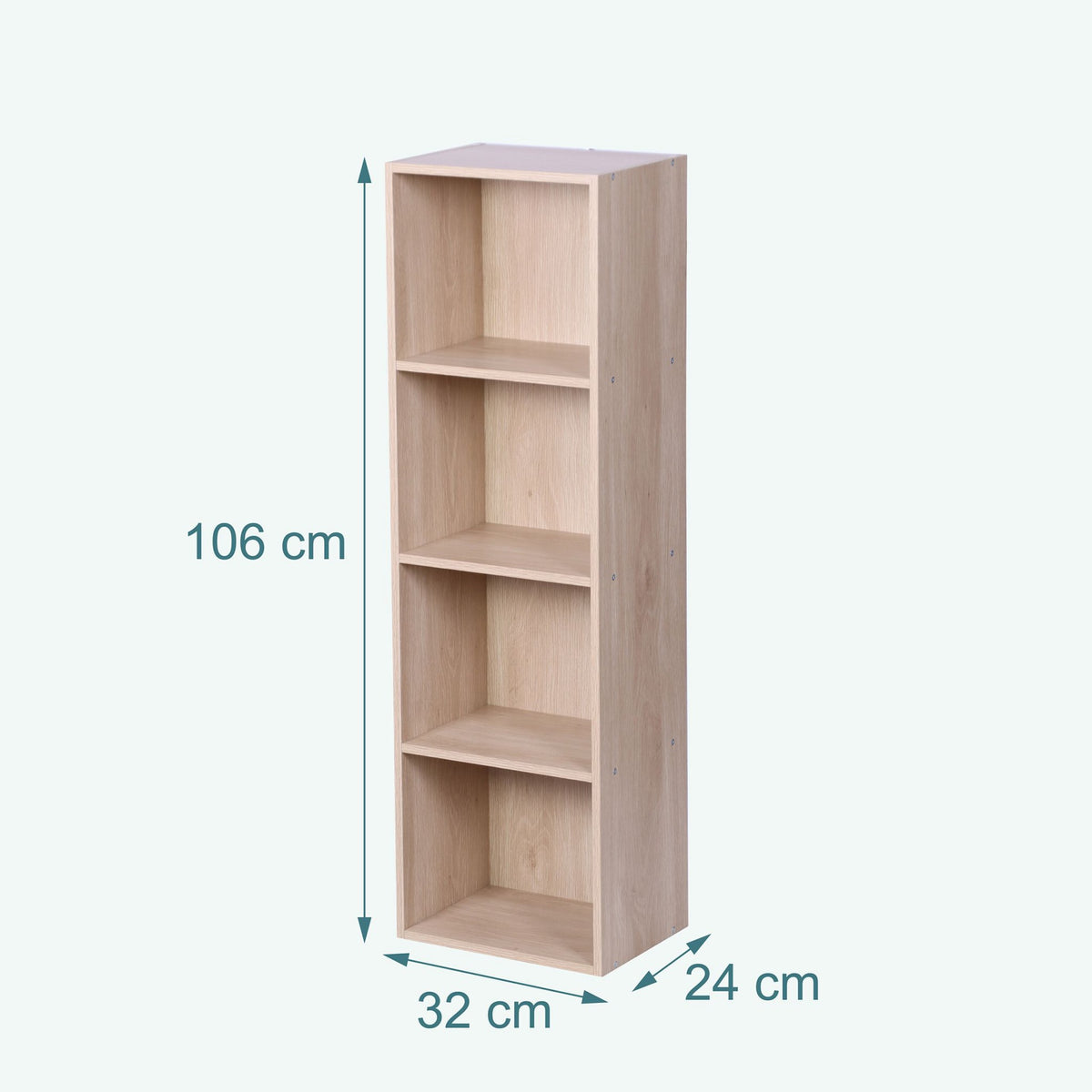 Cube Bookcase, Freestanding Shelf with Non-Slip Feet