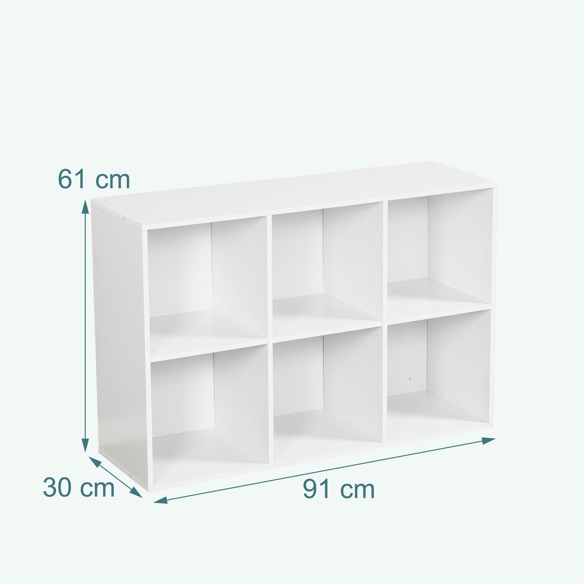 Cube Bookcase – Freestanding Shelf with Open Compartments